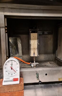 EN ISO 11925 Brandverhalten von Baustoffen - Prüfung mit einer einzigen Feuerquelle